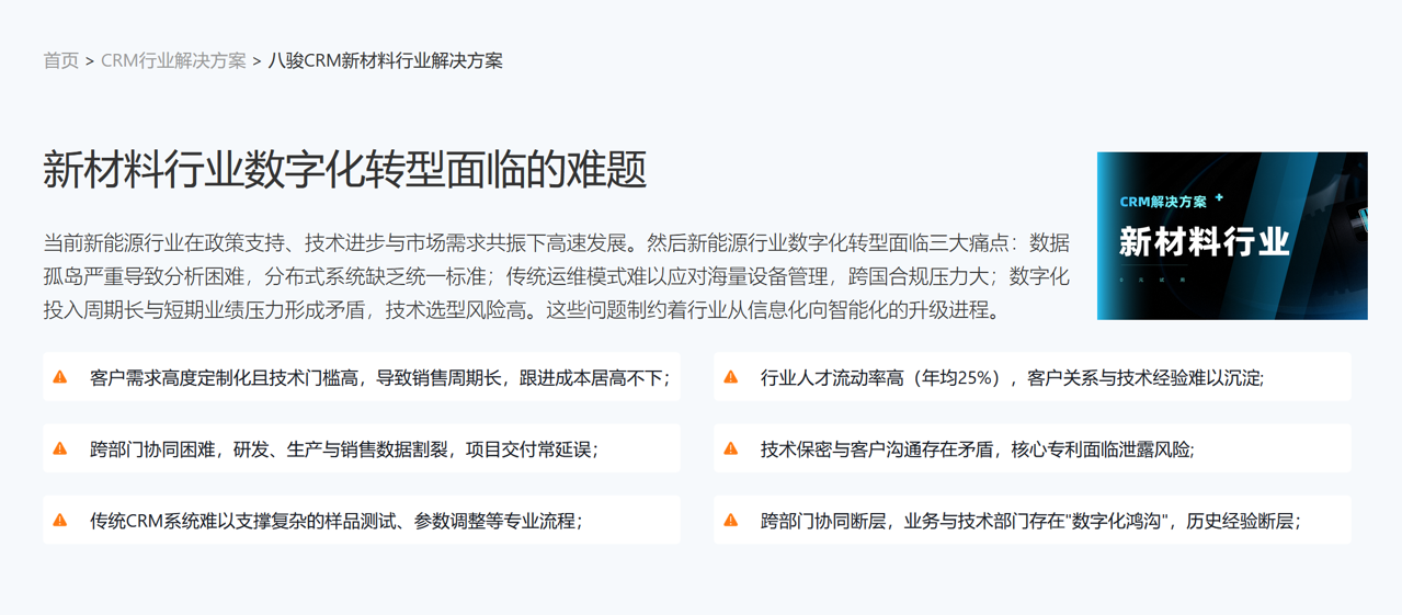 新(xin)材(cai)料技(ji)術(shù)齊(qi)業CRM解決方(fang)案_好用(yong)産(chan)品(pin)推薦